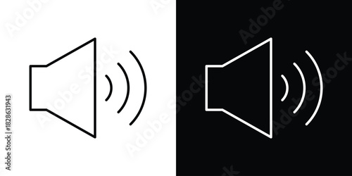 Volume icons symbols. Collection of simple black icons