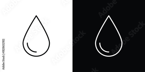 Water drop icons symbols. Collection of simple black icons