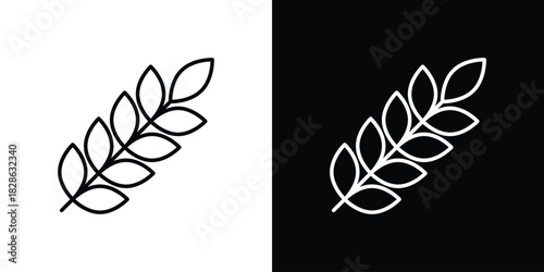Wheat icons symbols. Collection of simple black icons