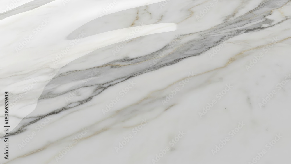 Obraz premium Stunning white marble texture with elegant grey veins and golden accents, perfect for modern interiors and sophisticated designs, creating a luxurious ambiance