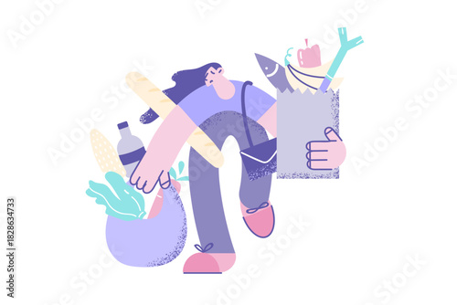 Healthy eating and feeling tired concept