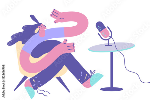 Blogger, speaker and radio host concept