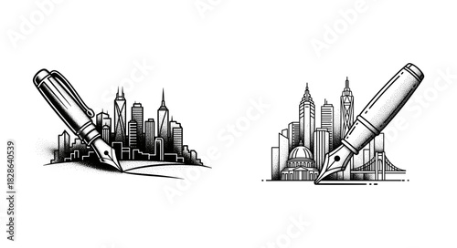 Creative Writing and Urban Development Concept Art.