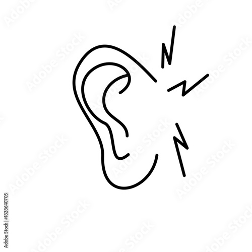 ear pain otalgia earache ear infection otitis symptom medical icon