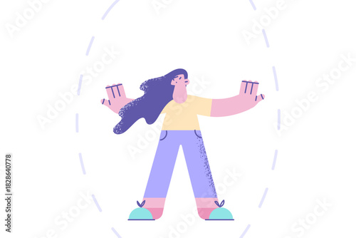 Defending personal boundaries borders concept