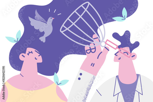 Psychology and mind support concept.