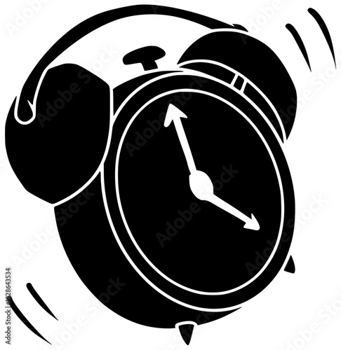 alarm illustration time silhouette clock logo deadline icon beautiful outline face teenager teenage young girl teen studio pretty preteen shape and vector graphic background