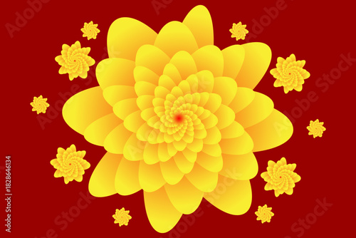 Golden Spiral Blossom