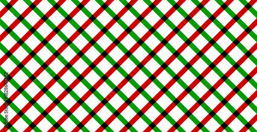 Abstract Christmas Green and Red Line Pattern Background. Wallpaper. Vector Illustration