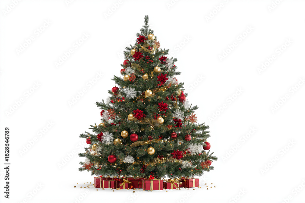 Fototapeta premium Christmas tree and presents