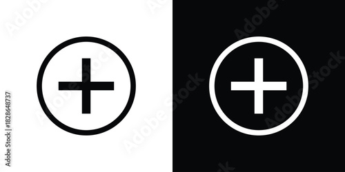 Add icons symbol for web and mobile filled vector isolated