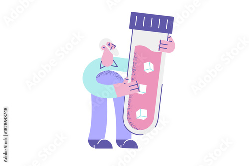 Examining blood and healthcare concept.