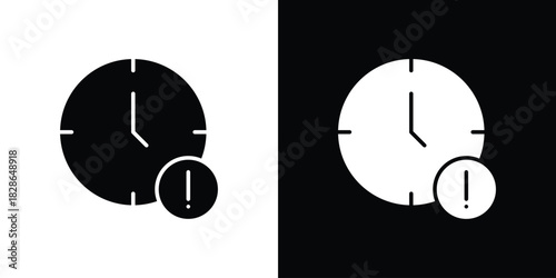 Alarm exclamation icons symbol for web and mobile filled vector isolated
