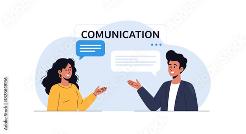 Effective communication between colleagues enhancing collaboration and teamwork success