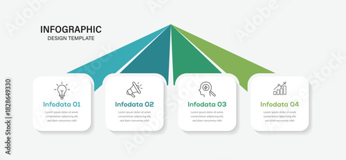 Business template for vector infographic labels design with icons and 4 options or steps.