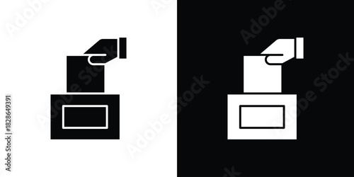 Ballot icons symbol for web and mobile filled vector isolated