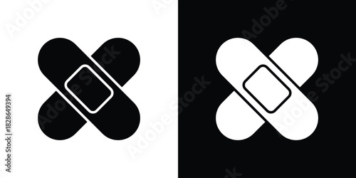 Band aid icons symbol for web and mobile filled vector isolated