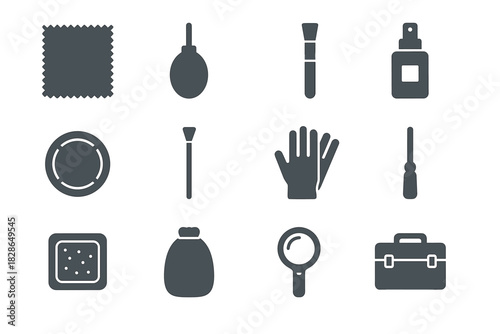 Icon camera icons swab vector dust cap toolkit maintenance sensor microfiber lens