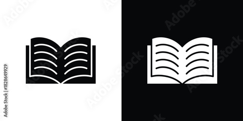 Book icons symbol for web and mobile filled vector isolated