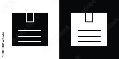 Box icons symbol for web and mobile filled vector isolated
