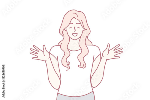 vivacious woman displays warmth, bright host interacts with audience confidently, cheerful host employs lively gestures to establish warm and confident connection with viewers