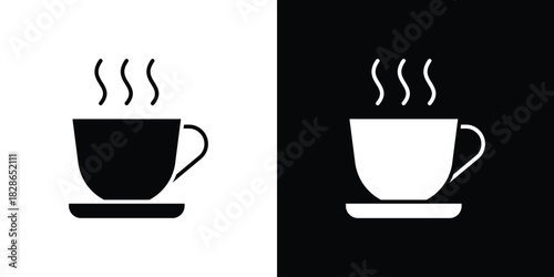 Coffee icons symbol for web and mobile filled vector isolated