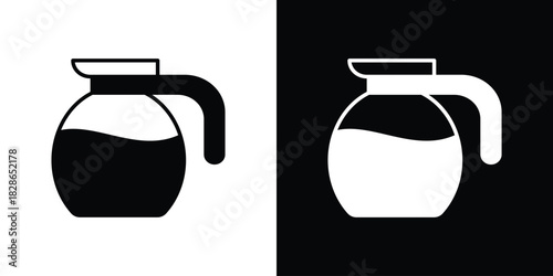 Coffee pot icons symbol for web and mobile filled vector isolated
