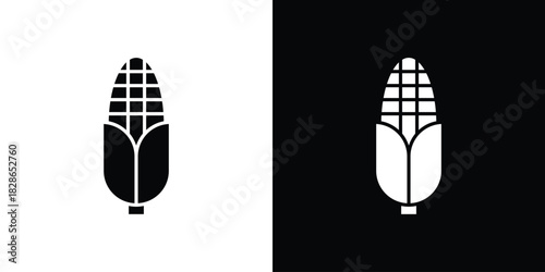 Corn icons symbol for web and mobile filled vector isolated