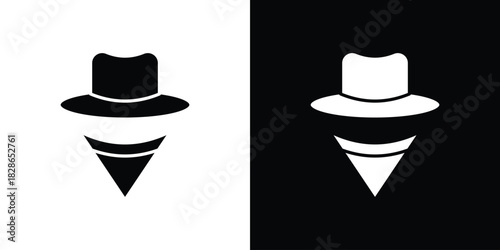 Cowboy icons symbol for web and mobile filled vector isolated
