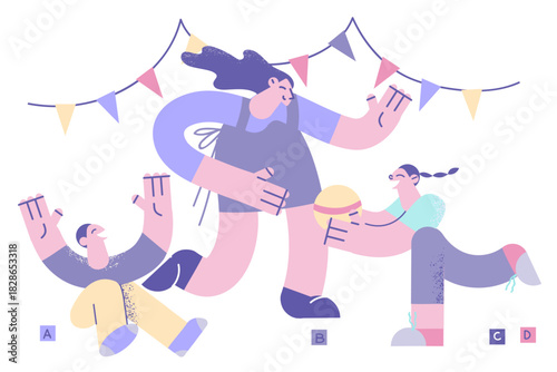 Happy childhood and parenthood concept.