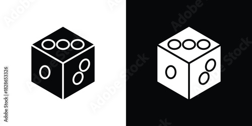 Dice icons symbol for web and mobile filled vector isolated