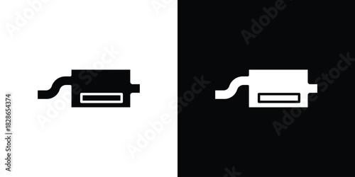 Exhaust pipe icons symbol for web and mobile filled vector isolated