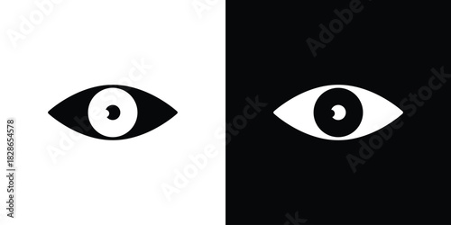Eye icons symbol for web and mobile filled vector isolated