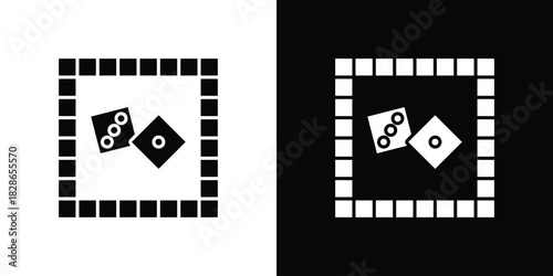 Game board icons symbol for web and mobile filled vector isolated