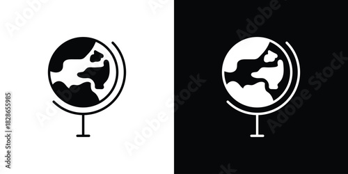 Globe icons symbol for web and mobile filled vector isolated