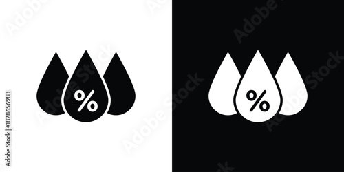 Humidity icons symbol for web and mobile filled vector isolated