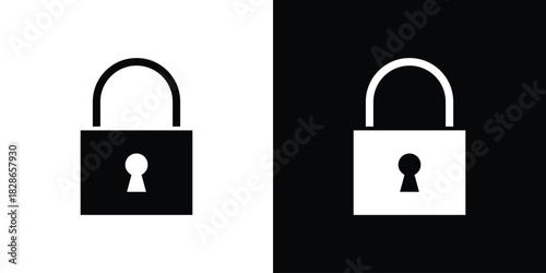 Lock icons symbol for web and mobile filled vector isolated