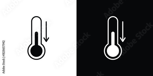 Low Temperature icons symbol for web and mobile filled vector isolated