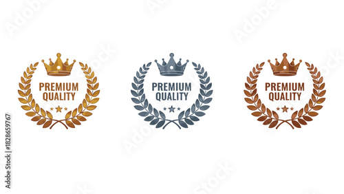 Elevate Your Brand with Stunning Premium Quality Laurel Wreaths Featuring Regal Crowns: Perfect for Badges, Logos, and Exclusive Product Labels