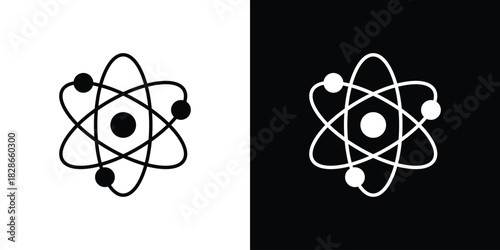 Physics icons symbol for web and mobile filled vector isolated