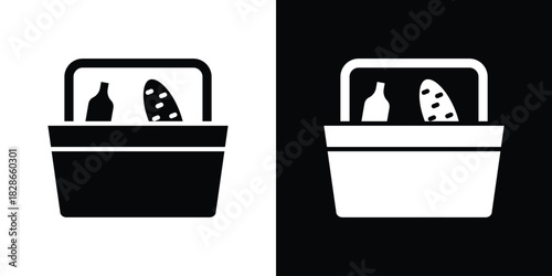 Picnic icons symbol for web and mobile filled vector isolated