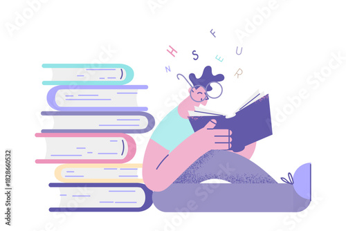 Education, learning and reading books concept.