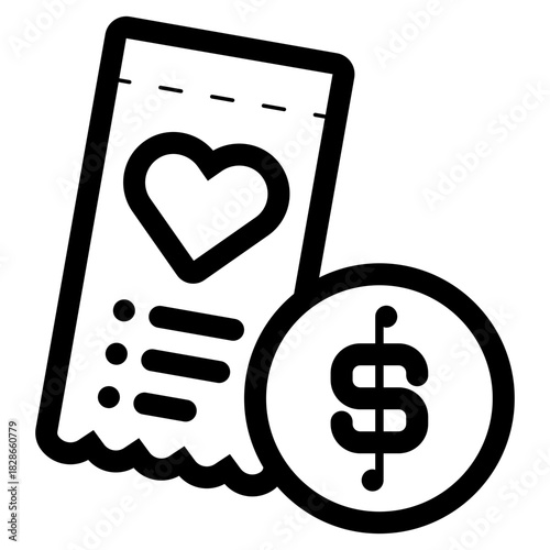 wedding expenses in dollar currency icon