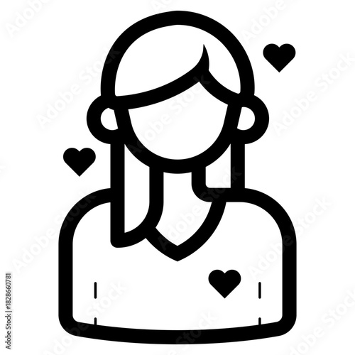 woman in love icon