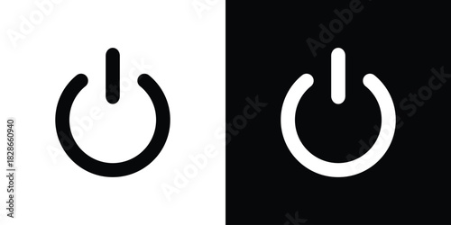 Power icons symbol for web and mobile filled vector isolated