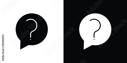 Question icons symbol for web and mobile filled vector isolated