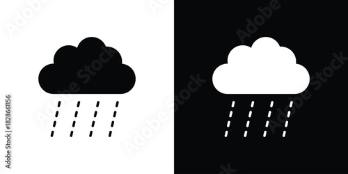 Rain icons symbol for web and mobile filled vector isolated