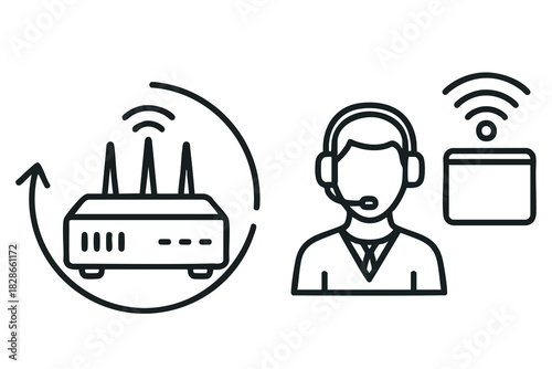 Customer Support via Wi Fi Router