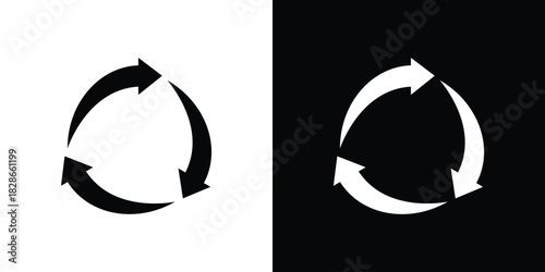 Recycle icons symbol for web and mobile filled vector isolated