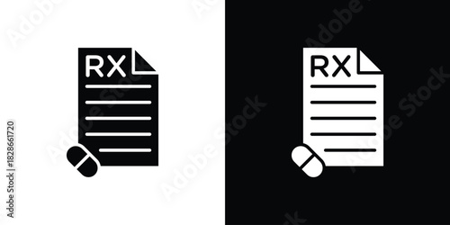 RX icons symbol for web and mobile filled vector isolated